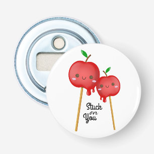 Kawaii Candy Apples Couple Stuck Together Bottle Opener