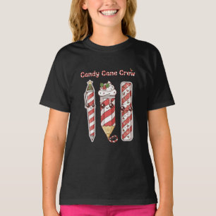Kawaii Candy Cane Crew Cute Christmas School T-Shirt