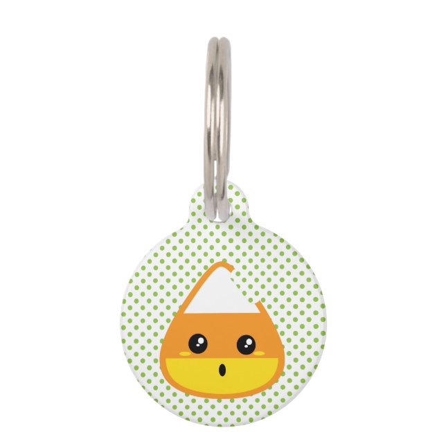 Kawaii Candy Corn Dog Tag (Front)