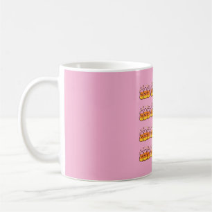 Kawaii Candy Corn Halloween Pattern Sticker Coffee Mug