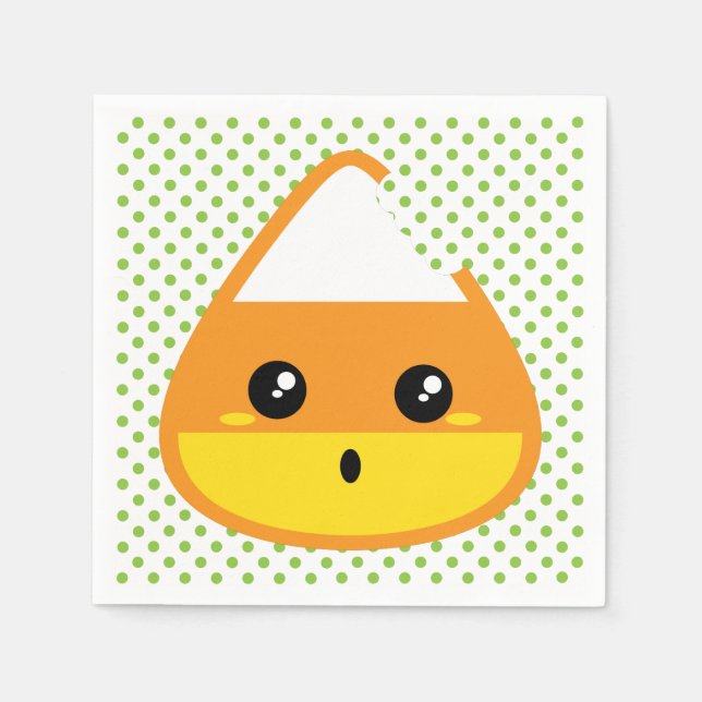 Kawaii Candy Corn Napkins (Front)