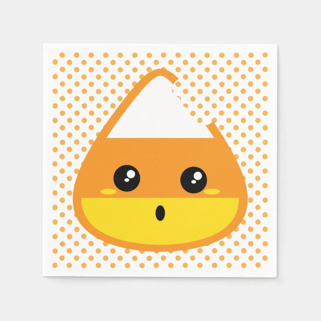 Kawaii Candy Corn Napkins (Front)