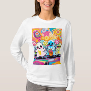 Kawaii Candy Parade Colourful Cute Cartoon T-Shirt