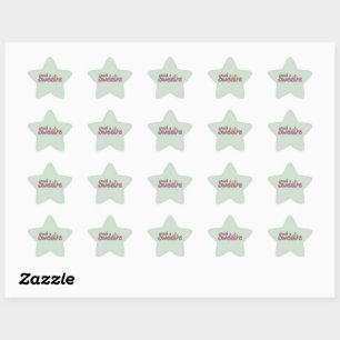 Kawaii Candy Themed Motif Star Sticker