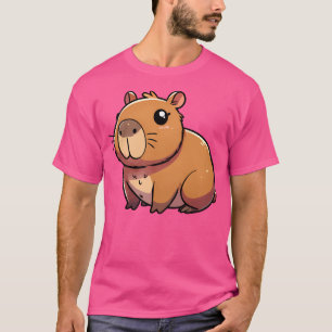 Kawaii Capybara  Cute Chubby Rodent With Big Nose  T-Shirt