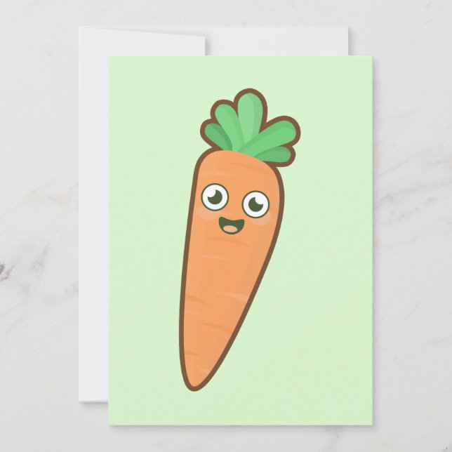 Kawaii Carrot Invitation (Front)