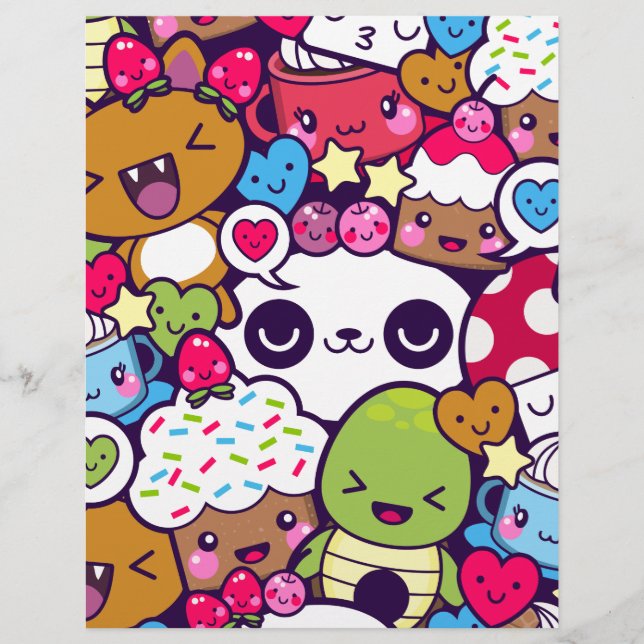 Kawaii Cartoon Animal Food Party (Front)