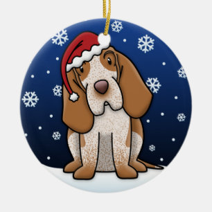 Kawaii Cartoon Bracco Italiano Christmas Ceramic Tree Decoration