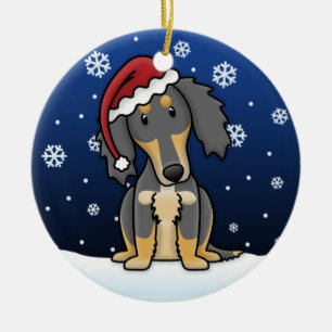 Kawaii Cartoon BT Saluki Christmas Ornament