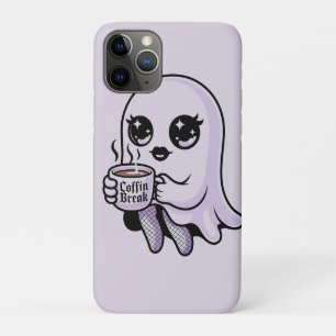 Kawaii Cartoon Ghost with Fishnet Stockings Case-Mate iPhone Case