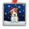 Kawaii Cartoon Pit Bull Christmas Ornament