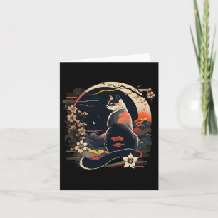 Kawaii Cat Anime Japanese Retro Men Women Kids Fun Card