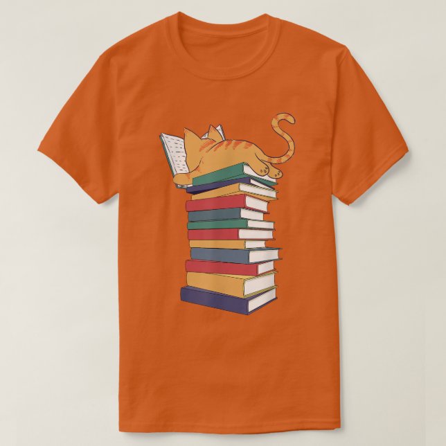 Kawaii Cat Books Gift Womens  T-Shirt (Design Front)
