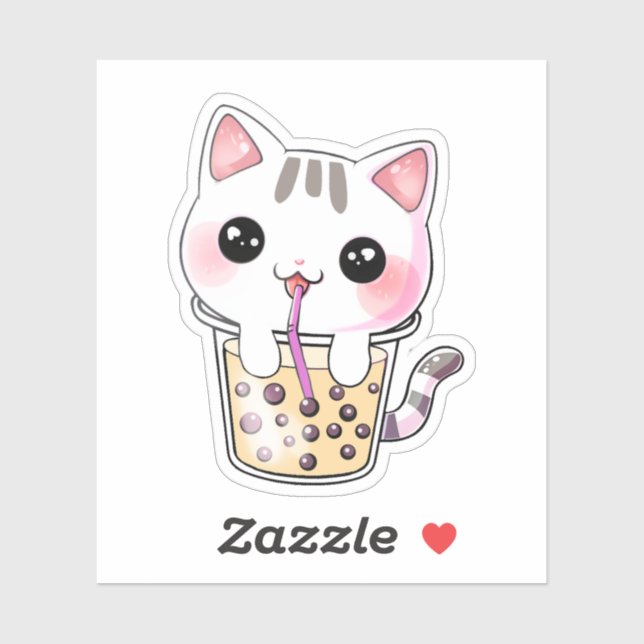 Kawaii cat bubble tea (Sheet)