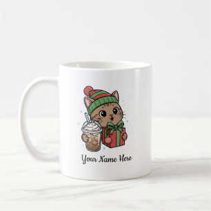 Kawaii Cat Christmas Coffee Mug