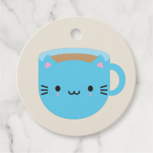 Kawaii Cat Cup of Tea Favour Tags