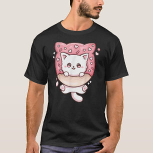 Kawaii Cat Donut Anime Lover Otaku T-Shirt