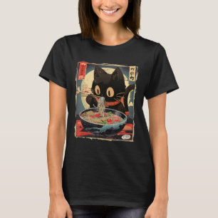 Kawaii Cat Eating Ramen Noodles Anime Gift Girls T T-Shirt