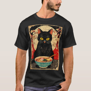 Kawaii Cat Eating Ramen Noodles Funny Anime Gift G T-Shirt
