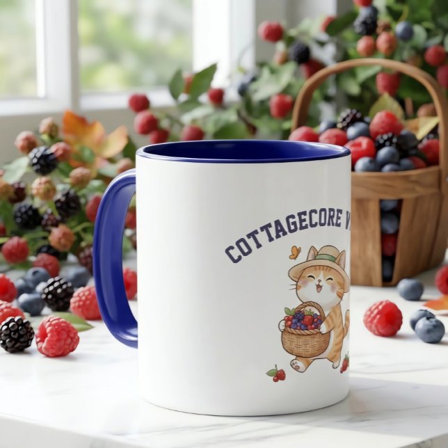 Kawaii Cat Gardener Summer Berry Mug (Creator Uploaded)
