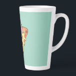 Kawaii Cat Hugging Pepperoni Pizza Cartoon Latte Mug<br><div class="desc">cute cat,  art , pizza lover gift kawaii food funny kitten cartoon pepperoni pizza slice food humor cat mom gift anime style animal happy vibes food art</div>