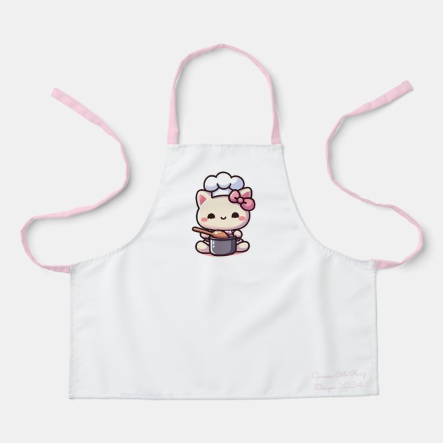 kawaii cat kitchen apron (Front)