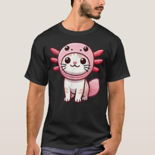 Kawaii Cat Kitten Axolotl Costume T-Shirt