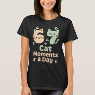 Kawaii Cat Kitten Mom 6 7 Alpha Gen Slang Six Seve T-Shirt