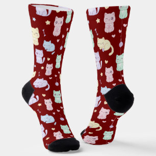 Kawaii Cat Pattern Socks