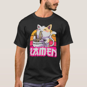 Kawaii Cat Ramen - Anime Neko T-Shirt