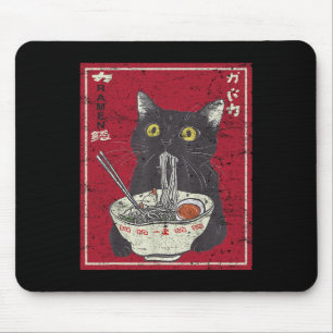 Kawaii Cat Ramen Japanese Food Funny Anime Girls T Mouse Pad