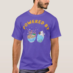 Kawaii Cat Ramen Noodle Anime - Powered By Anime & T-Shirt