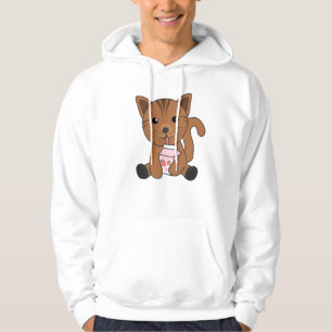 Kawaii Cat Retro Japanese Strawberry Milk Hoodie