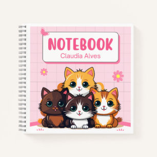 Kawaii Cat Squad — Cute Kitten Notebook for Girls"