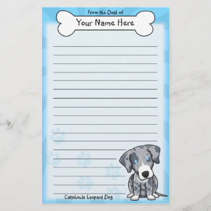 Kawaii Catahoula Leopard Dog Stationery