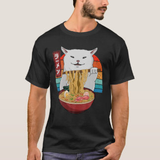 Kawaii Cats Eating Ramen Noodles Japanese Vintage T-Shirt