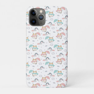 Kawaii Cats Rainy Day Pattern  Case-Mate iPhone Case