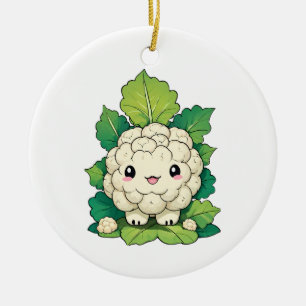 Kawaii Cauliflower Ceramic Tree Decoration