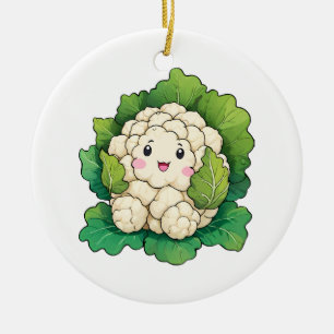 Kawaii Cauliflower Ceramic Tree Decoration