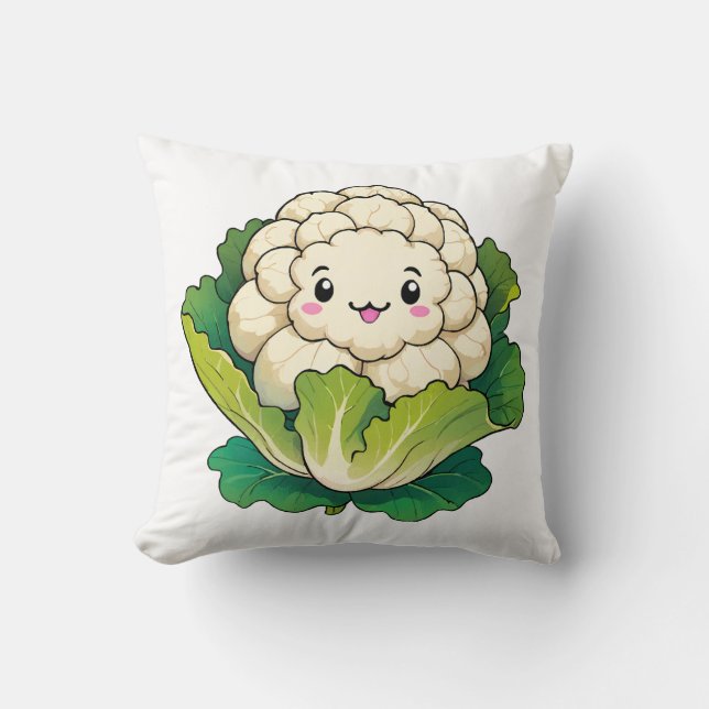 Kawaii Cauliflower Cushion (Front)