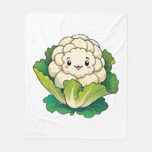 Kawaii Cauliflower Fleece Blanket