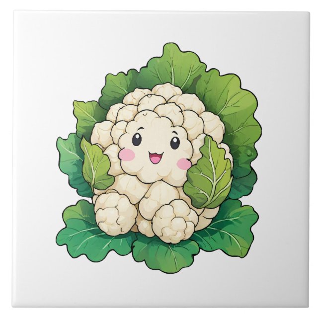 Kawaii Cauliflower Tile (Front)