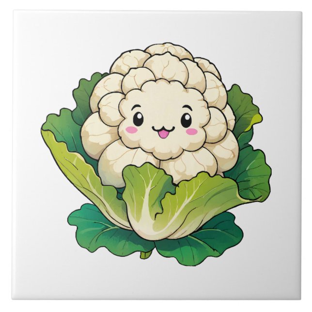 Kawaii Cauliflower Tile (Front)