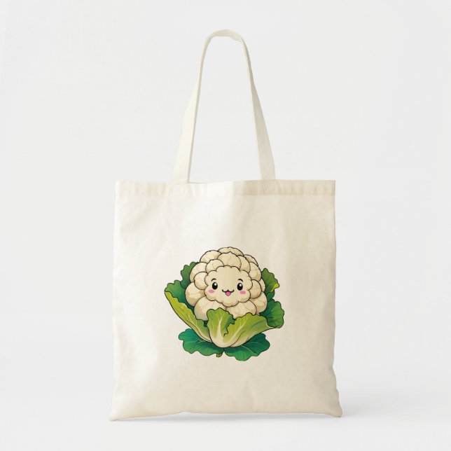 Kawaii Cauliflower Tote Bag (Front)