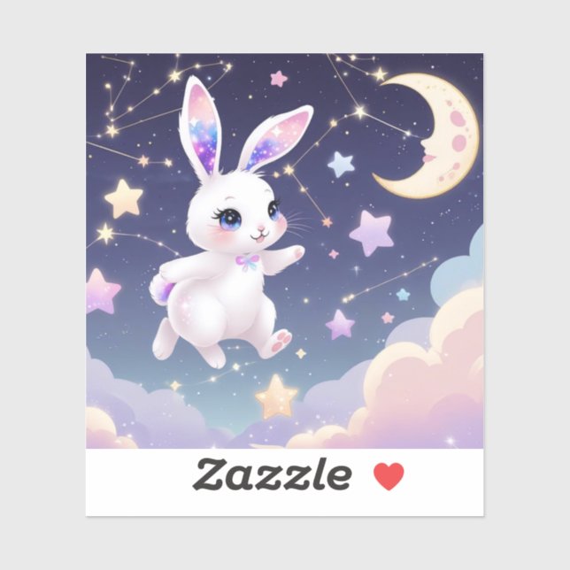 Kawaii Celestial Bunny – Pastel Cosmic (Sheet)