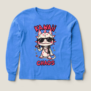 Kawaii Chaos Cool Axolotl Sunglasses LeatherJacket