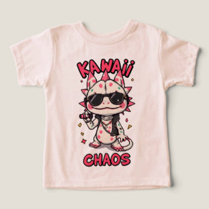Kawaii Chaos Cool Axolotl Sunglasses LeatherJacket