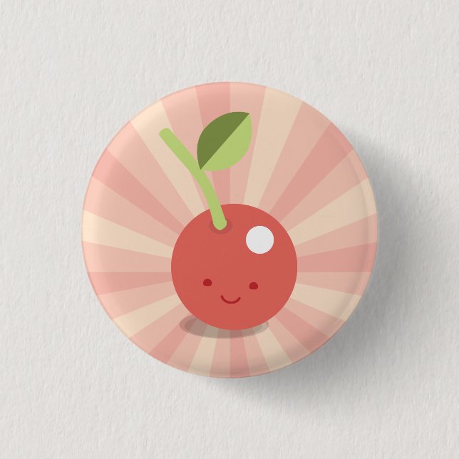 Kawaii Cherry button (Front)