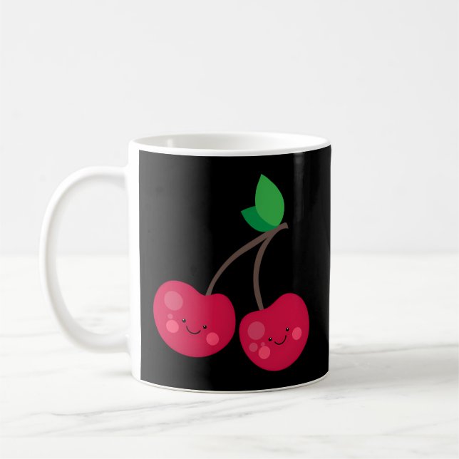 Kawaii Cherry Coffee Mug (Left)