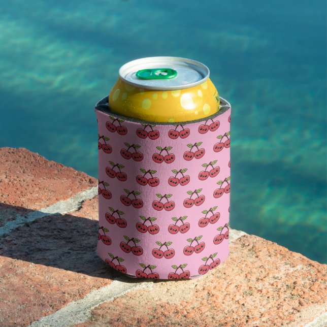 Kawaii Cherry – Cute Fruit with Smiling Face Can Cooler (In Situ Pool)